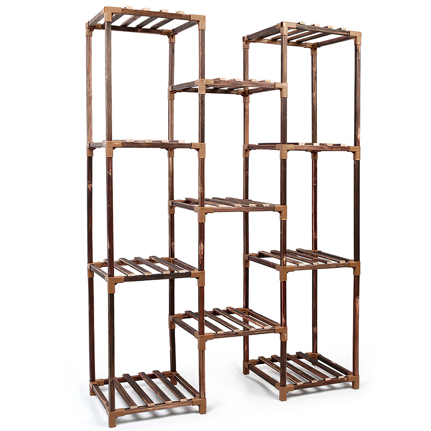 Multi-tier Wooden Plant Stand 11 Potted Flower Display Shelf Rack Vase Holder... - Imagen 2 de 2