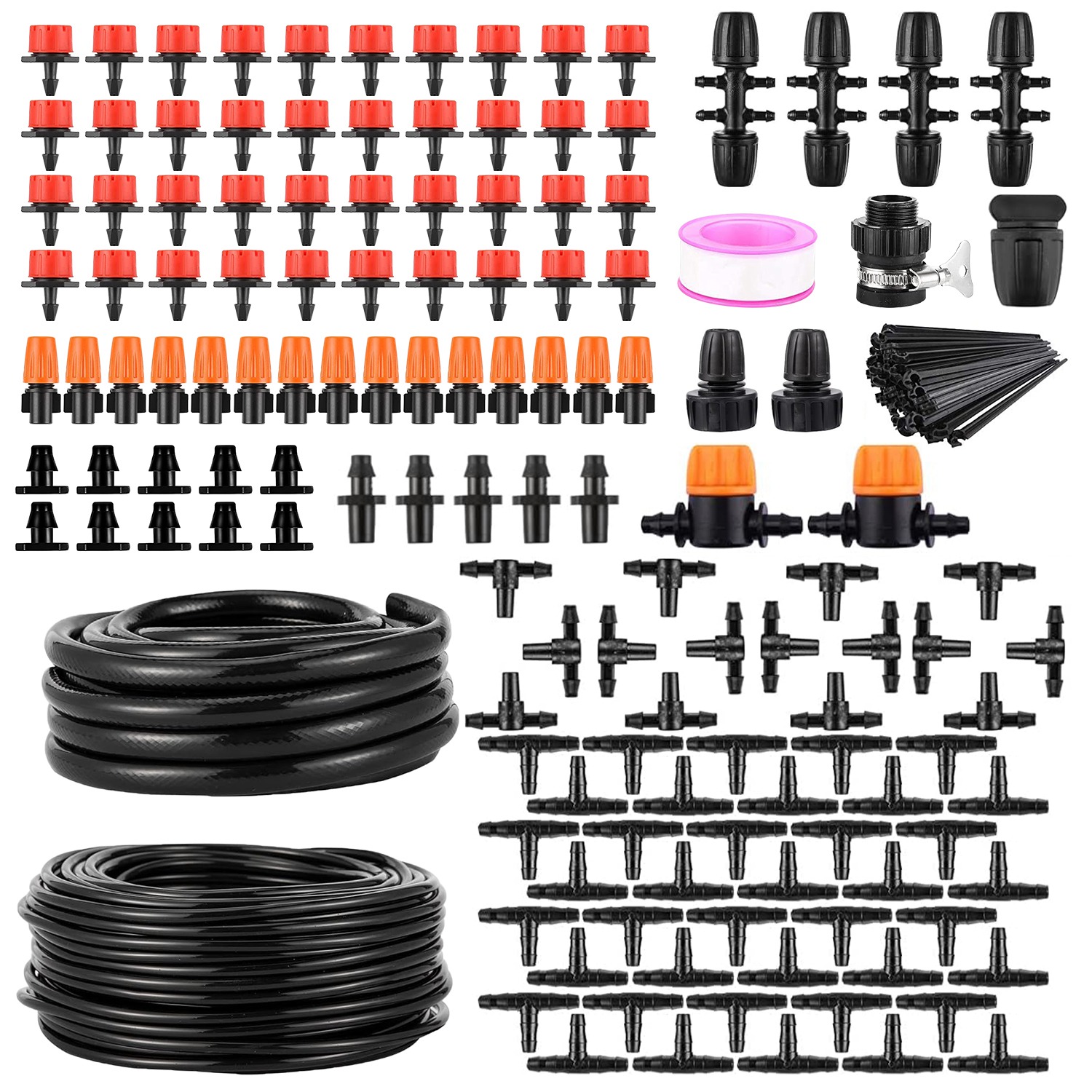Drip Irrigation Kit Automatic Garden Irrigation System Misting Plant Watering Drip Kit for Garden Greenhouse Flower Bed Patio Lawn Drip Irrigation Kit Automatic Garden Irrigation System Misting Plant Watering Drip Kit for Garden Greenhouse Flower Bed Patio Lawn