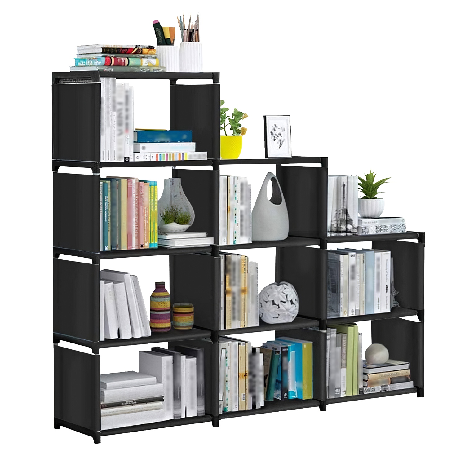 Cube Storage Organizer 9 Cubes Closet Shelves Cabinet Bookcase Non-Woven Fabr...