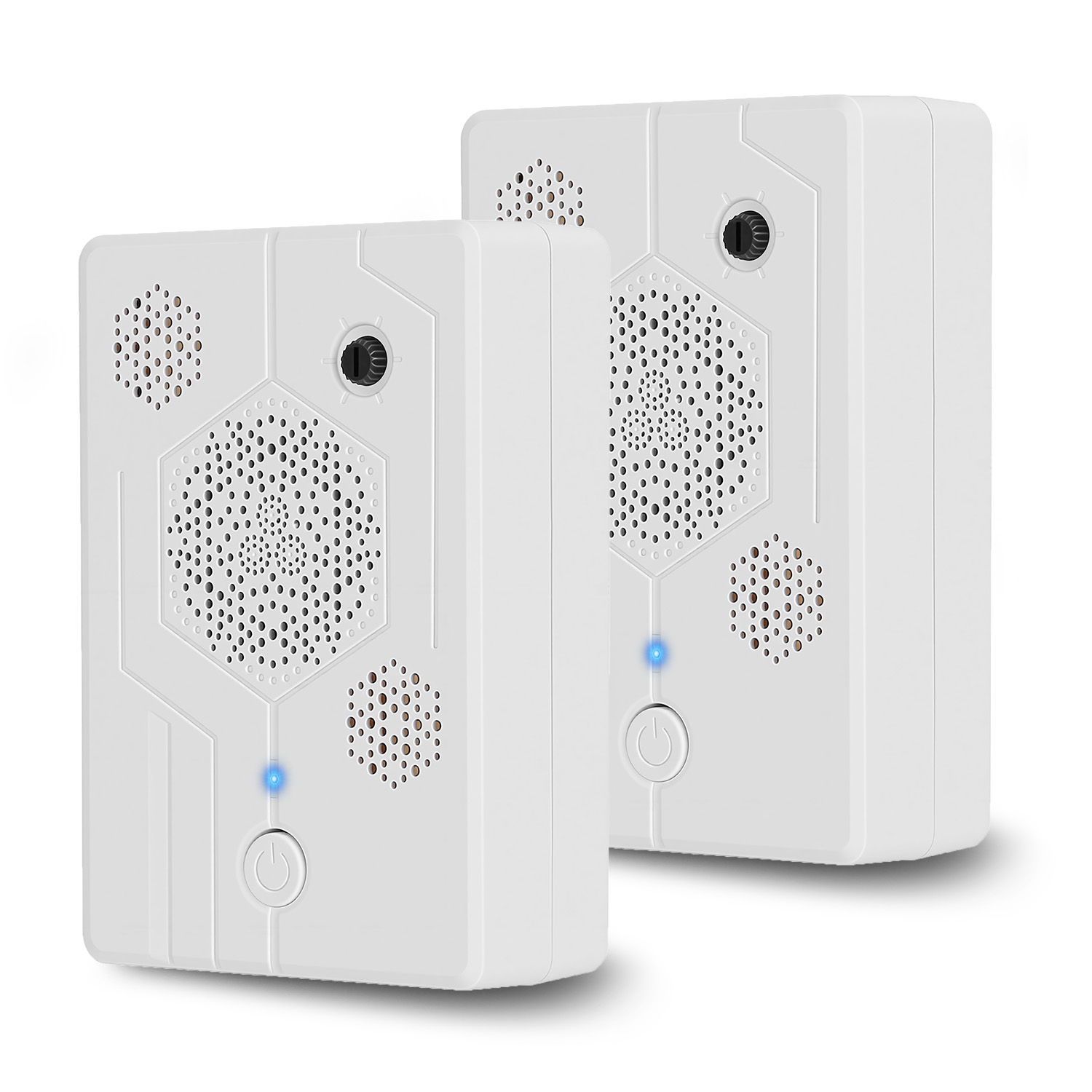 2Pack 2026 Upgraded Rechargeable Ultrasonic Bat Repellent Indoor Outdoor Bird Mouse Dog Deterrent Device with 3 Ultrasonic Speakers for Attic Porch Ho