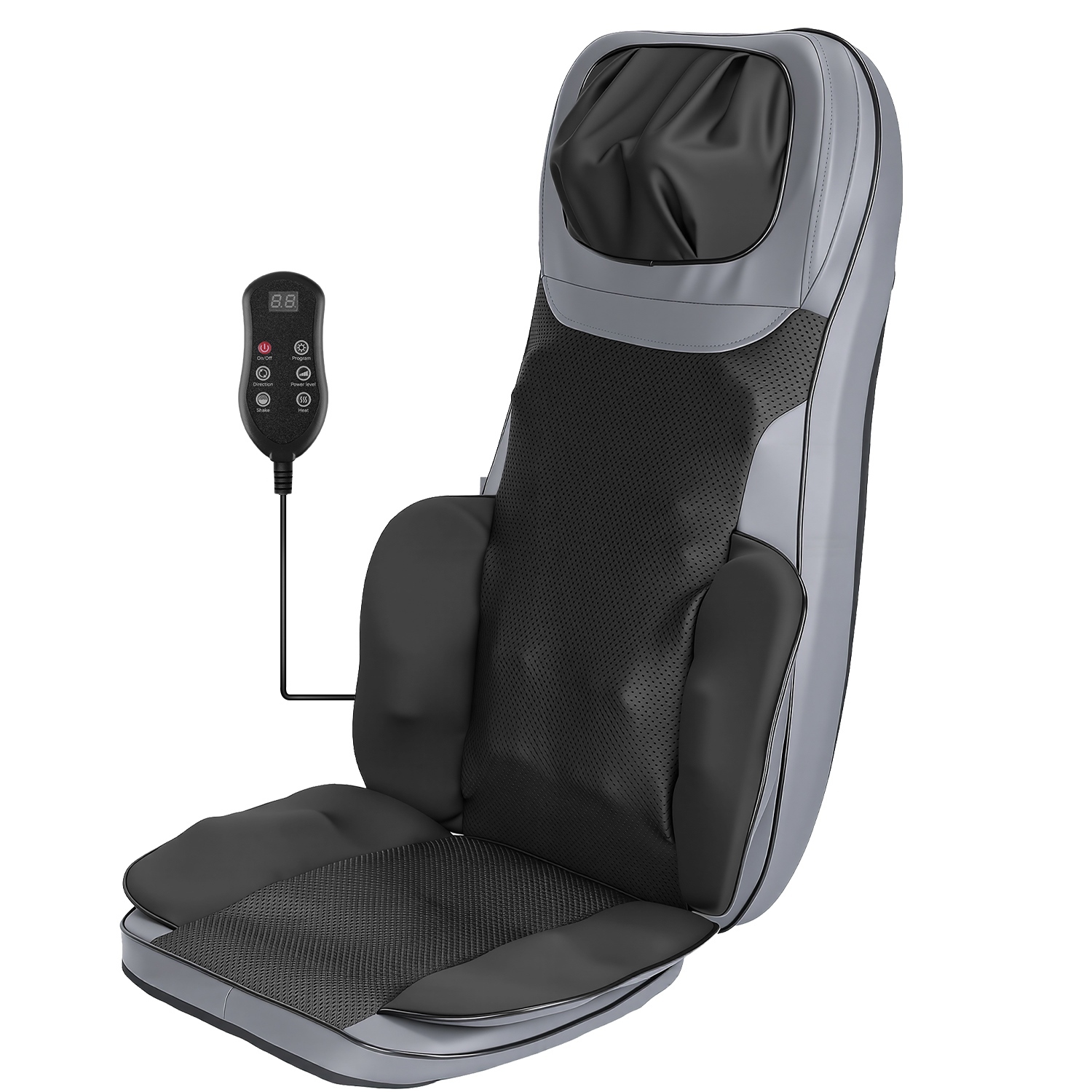 Shiatsu Neck Back Massager With Heat Full Body 3D Kneading Massage Chair Pad Multifunctional Massage Pad for Home Office