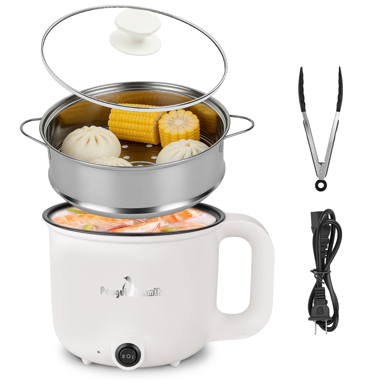 Electric Hot Pot with Steamer 1.8L Mini Portable Hot Pot with 300W 600W Dual Power for Egg Fried Rice Ramen Oatmeal Soup Overheat Protection for Colle Electric Hot Pot with Steamer 1.8L Mini Portable Hot Pot with 300W 600W Dual Power for Egg Fried Rice Ramen Oatmeal Soup Overheat Protection for Colle
