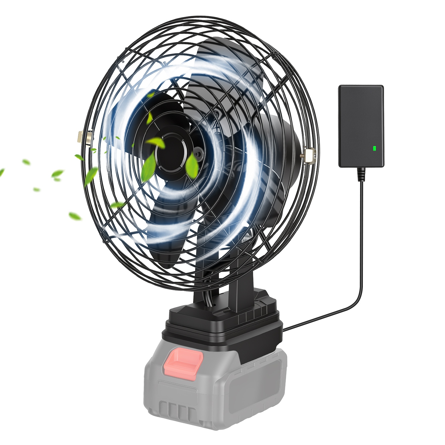 9.06In Portable Jobsite Fan Compatible with 21V Makita Battery Cordless Workshop Fan with 2 Speeds for Jobsite Garage Power Outages(Battery Not Includ 9.06In Portable Jobsite Fan Compatible with 21V Makita Battery Cordless Workshop Fan with 2 Speeds for Jobsite Garage Power Outages(Battery Not Includ