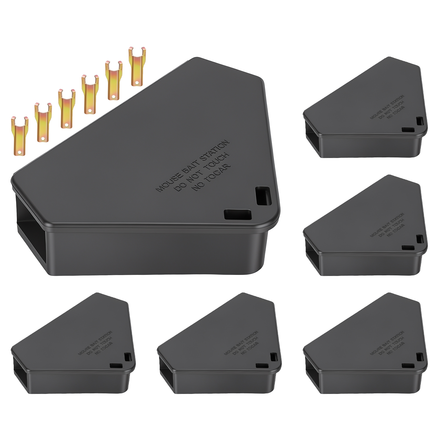 6 Packs Mouse Bait Station with Keys Tamper Resistant Indoor Outdoor Mouse Bait Boxes Reusable Locking Rodent Bait Stations for Home Garage Garden War 6 Packs Mouse Bait Station with Keys Tamper Resistant Indoor Outdoor Mouse Bait Boxes Reusable Locking Rodent Bait Stations for Home Garage Garden War