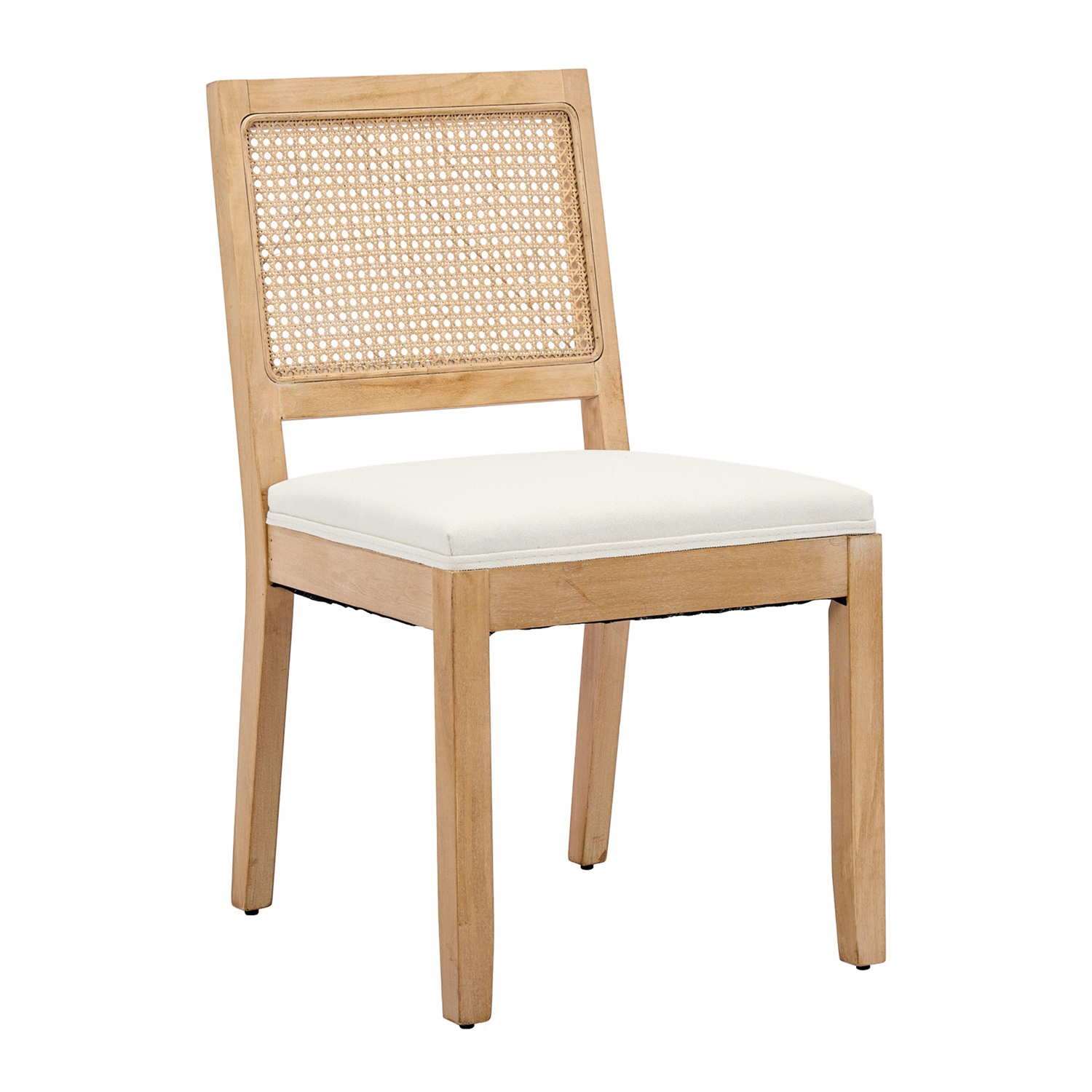Farmhouse Rattan Dining Chairs Set of 2, Mid Century Modern Cane Back Kitchen Side Chairs, Natural Rubberwood Frame Upholstered Dining Chairs for Dini Farmhouse Rattan Dining Chairs Set of 2, Mid Century Modern Cane Back Kitchen Side Chairs, Natural Rubberwood Frame Upholstered Dining Chairs for Dini