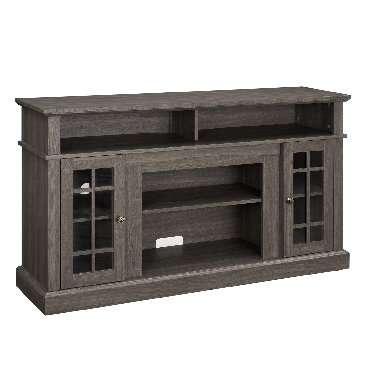 Classic 58″ TV Stand with Glass Door Cabinets & Adjustable Shelves, Media Entertainment Center for TVs up to 65″, Living Room Media Console with Cable Classic 58″ TV Stand with Glass Door Cabinets & Adjustable Shelves, Media Entertainment Center for TVs up to 65″, Living Room Media Console with Cable