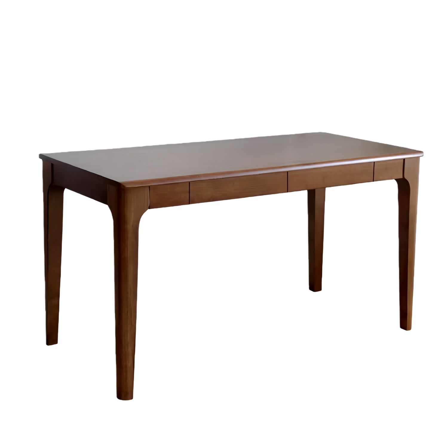 Solid Pine Wood Desk with 2 Drawers, 47.24-Inch Writing Desk with Smooth Edges, Home Office Computer Desk for Bedroom, Study Room, Living Room and Off