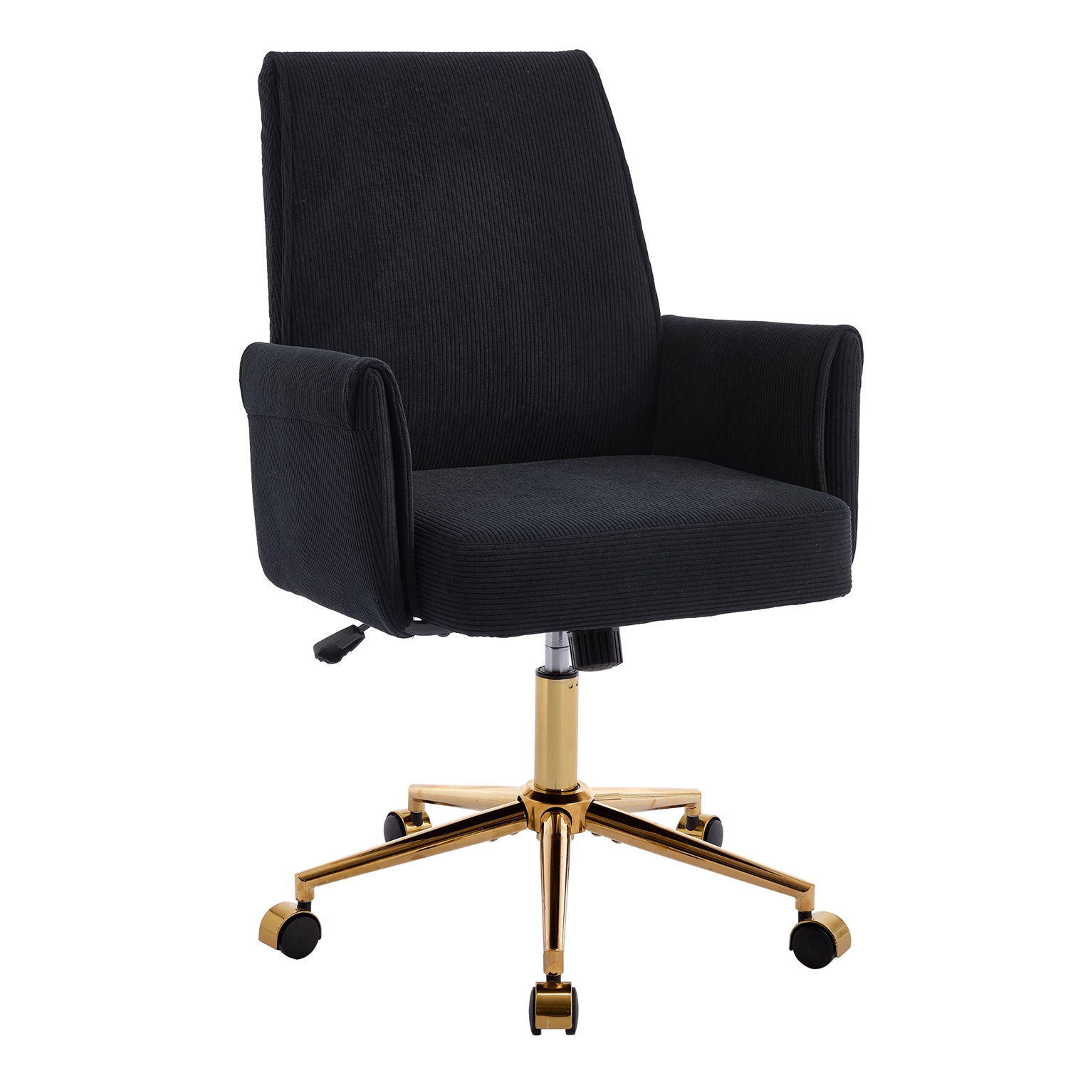 Mid-back liftable office chair, striped fabric, and ergonomically designed, is an excellent choice for working, studying or relaxing. The mid-back des